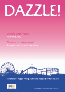 Dazzle script cover for school musical